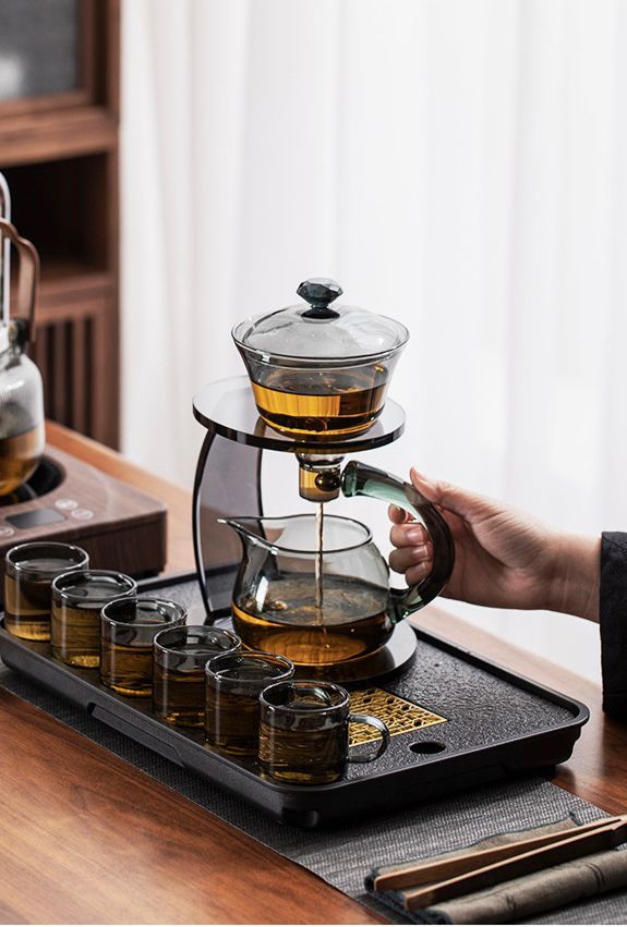 طقم شاي رمادي