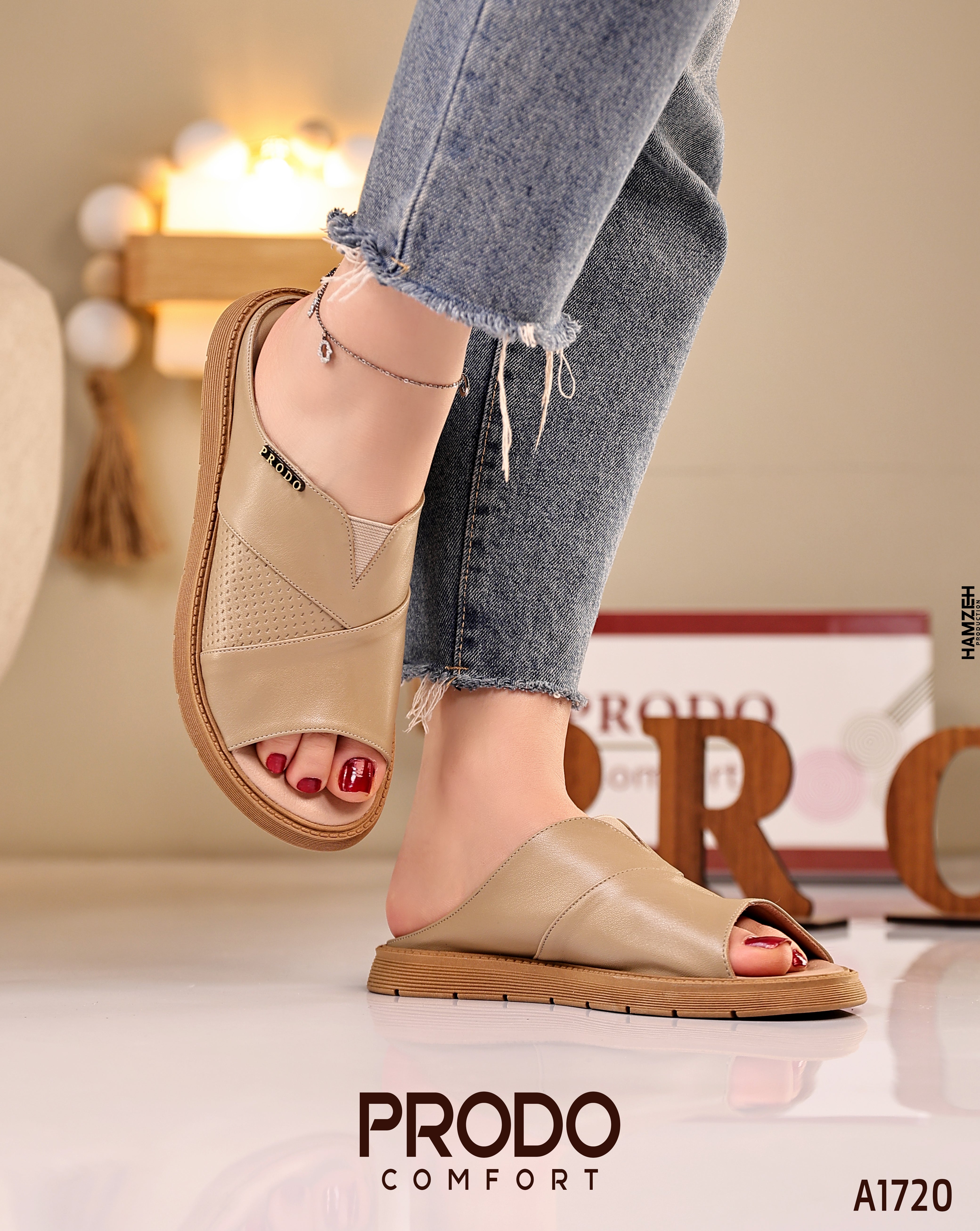 orthopedic leather slippers
