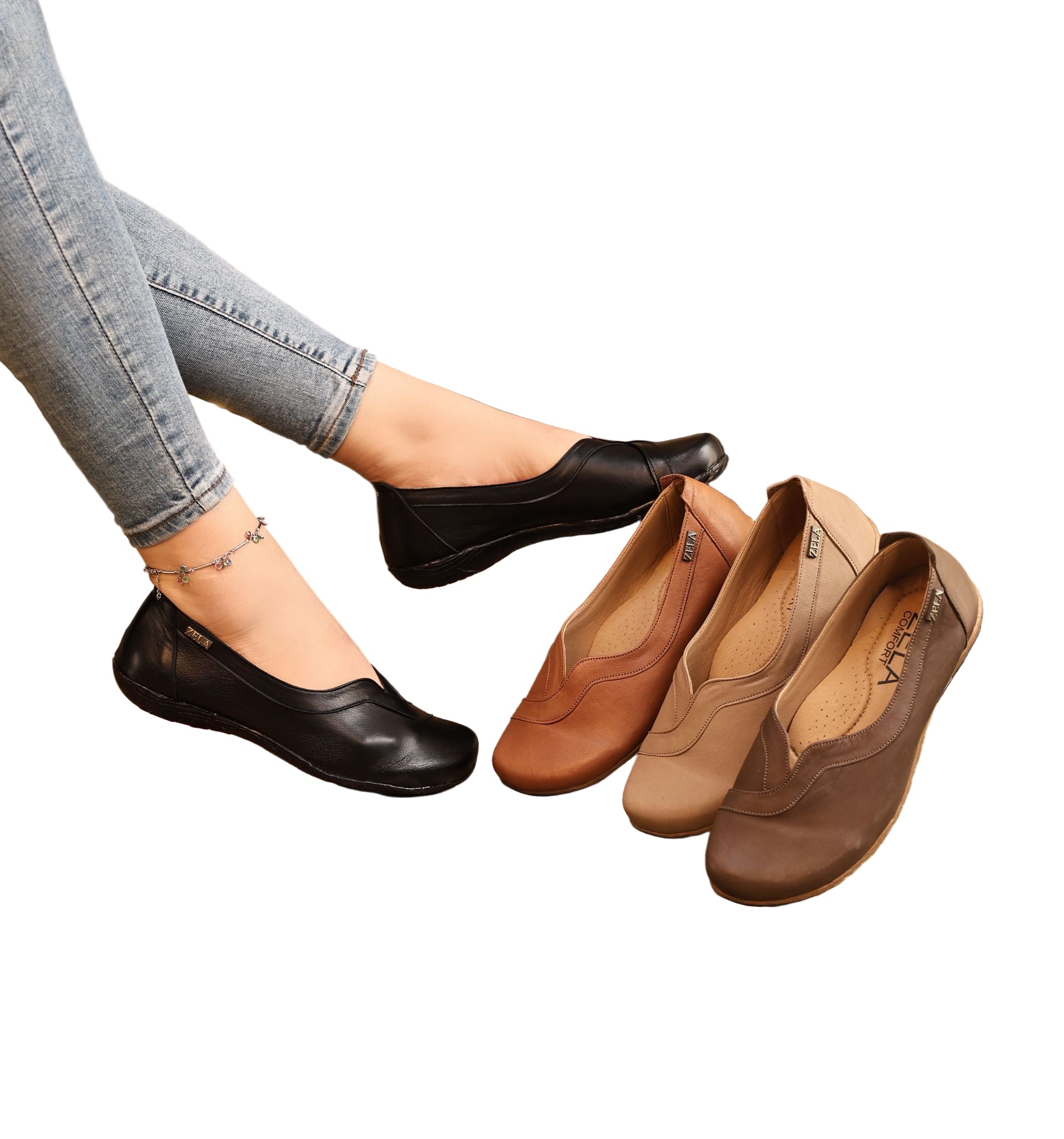 حذاء جلد مريح