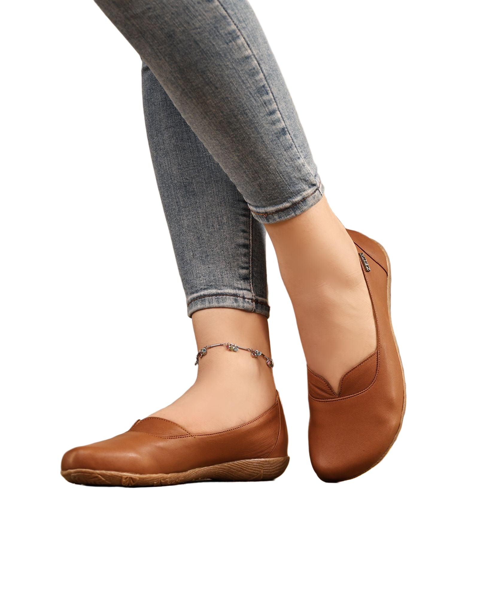 حذاء جلد باليه مريح