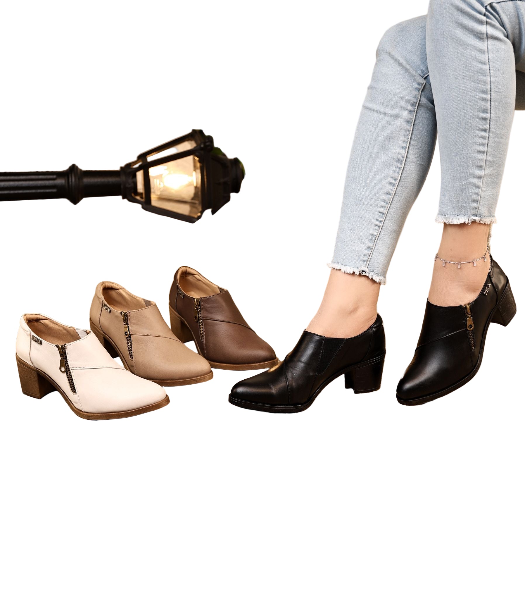 جزمة جلد مريحة