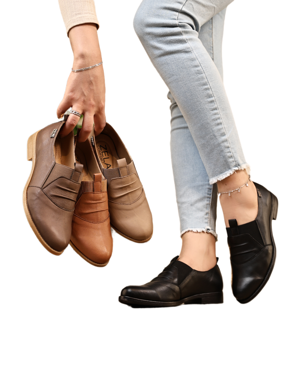 حذاء جلد مريح